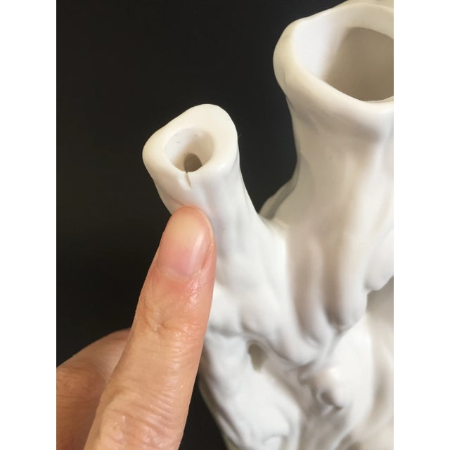 All White Porcelain Tree Branches Flower Arrangement Vase For Sale - Image 10 of 13
