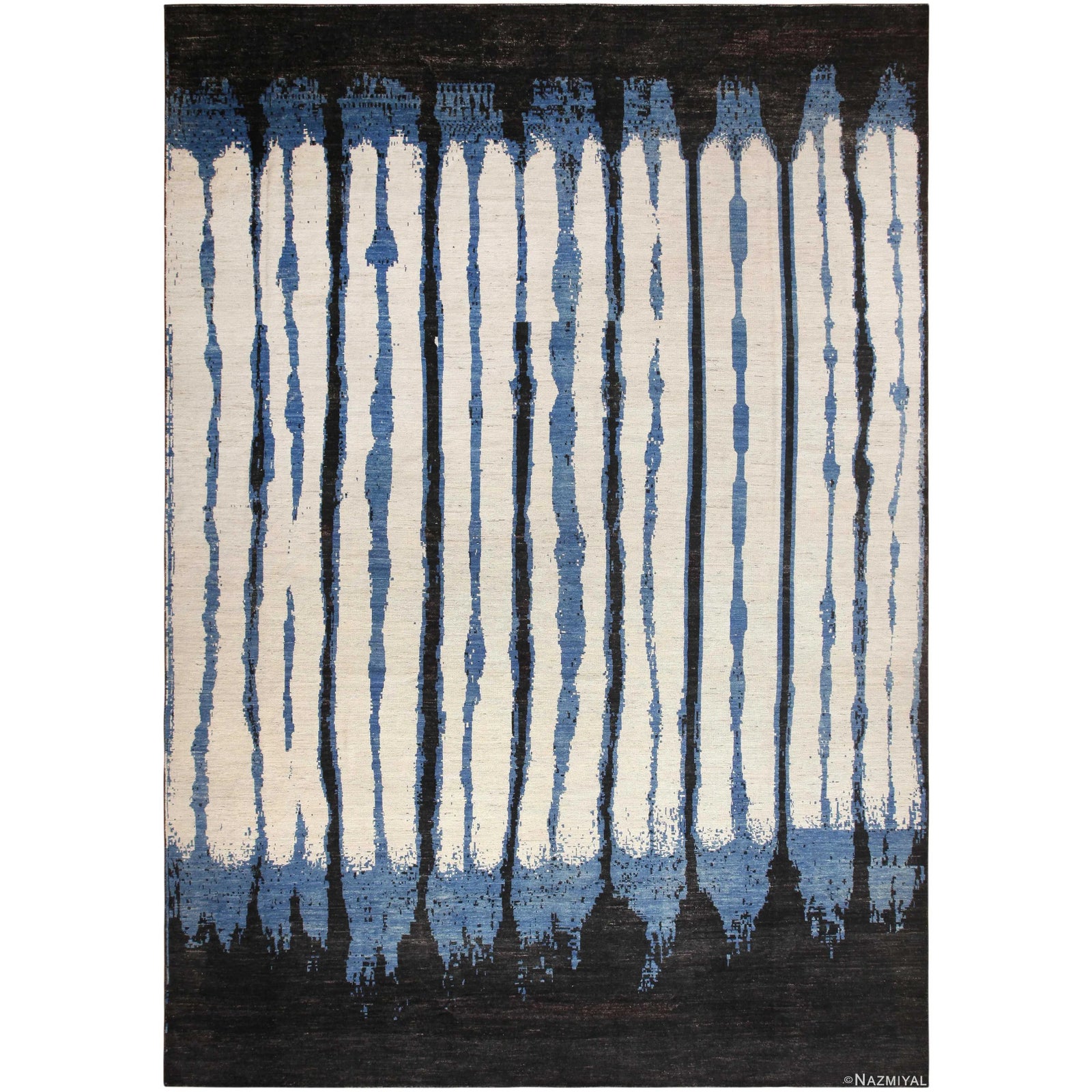 Large Abstract Design Vibrant Bold Contemporary Area Rug | Chairish