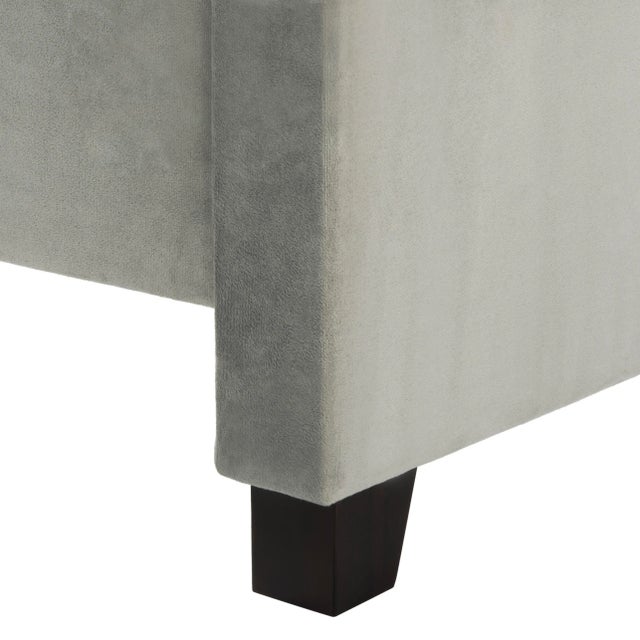 2020s Modern Upholstered Bed in Grey & Nickel in Full For Sale - Image 5 of 6