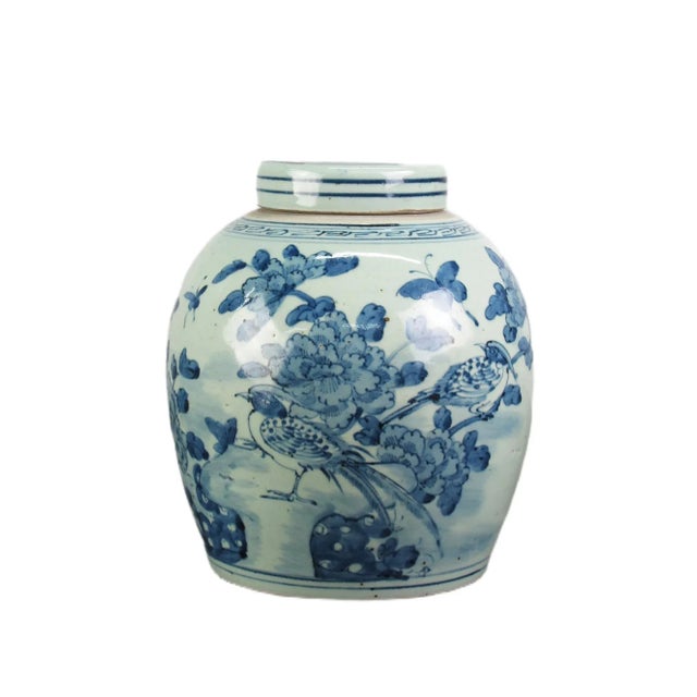 Soft Blue Jar W/Lid For Sale - Image 9 of 9