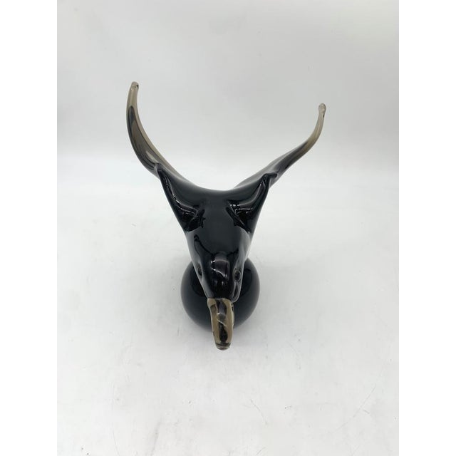 Black Murano Glass Bird Statue by Lucio Zanetti, 1980s For Sale - Image 4 of 6