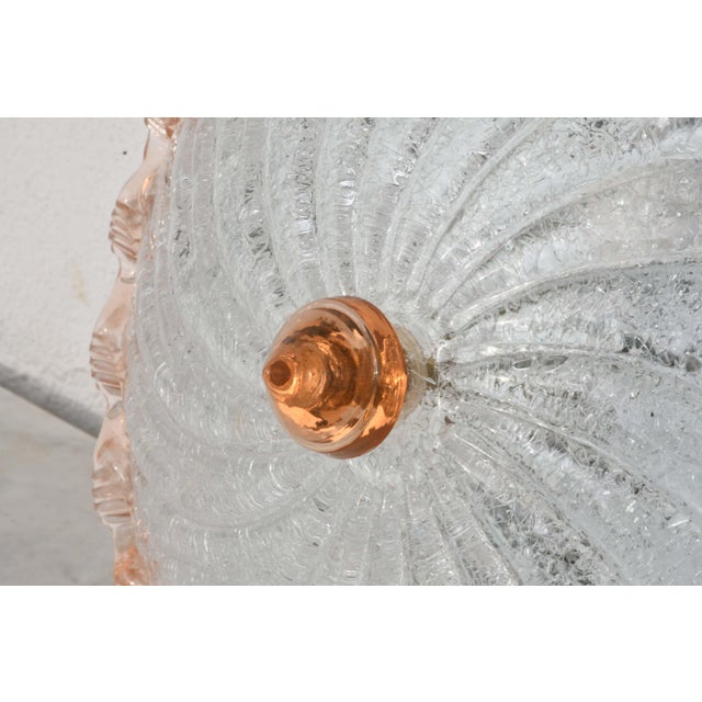 Murano 1970 Italian Lady Pink Murano Glass Ceiling Fixture, Murano For Sale - Image 4 of 12