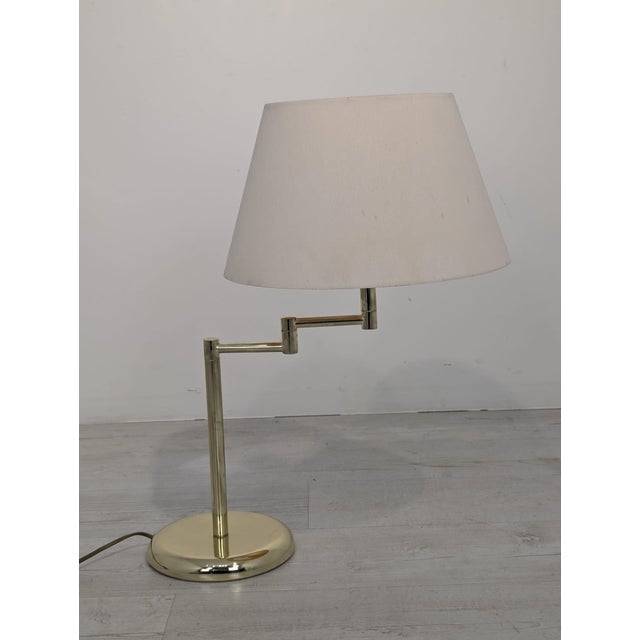 Metal Hollywood Regency Brass Table Lamp For Sale - Image 7 of 14