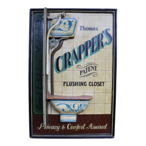 Thomas Crapper’s Patent Flushing Closet Plaque