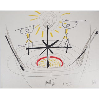 Raymond Moretti and Jean Cocteau, The Dancers, Original Signed Lithograph For Sale