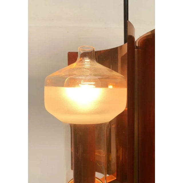 Mid-Century German Glass and Copper Pendant Lamp from Cosack, 1960s For Sale - Image 13 of 18