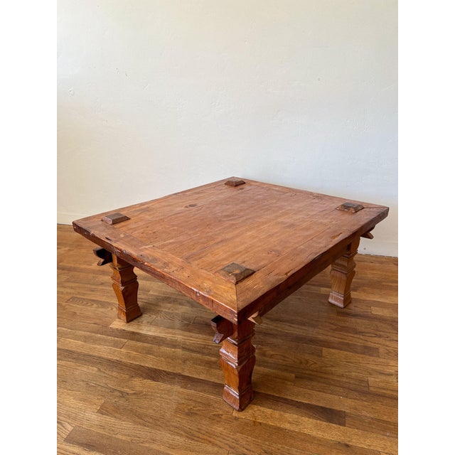 Brown 19th Century Indonesian Teak Coffee Table With Exposed Joinery For Sale - Image 8 of 12