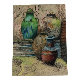 "These Jars" Original Colored Pencil Drawings by Nancy Smith For Sale