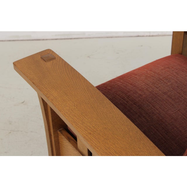 Stickley Mission Oak Bow Arm Morris Chair For Sale - Image 14 of 18