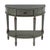 Mozart 31.5 in. W Demilune Wood Hand Painted 1 Drawer Console Table with Lower Open Shelf, Royal Pastel Green For Sale - Image 9 of 9
