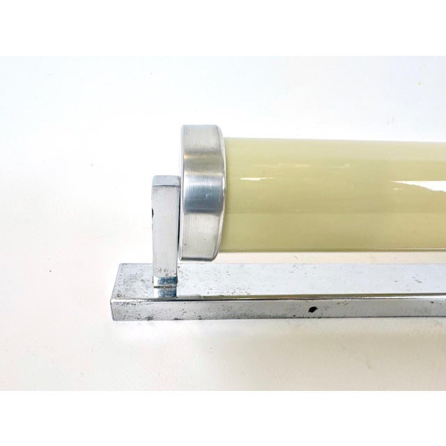 Metal Bauhaus Nickel-Plated Tubular Wall Lamp from Napako, 1930s For Sale - Image 7 of 13