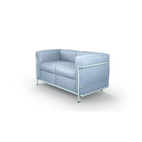 Cassina LC2 Two-Seat Sofa by Le Corbusier, Pierre Jeanneret and Charlotte Perriand for Cassina For Sale - Image 4 of 9