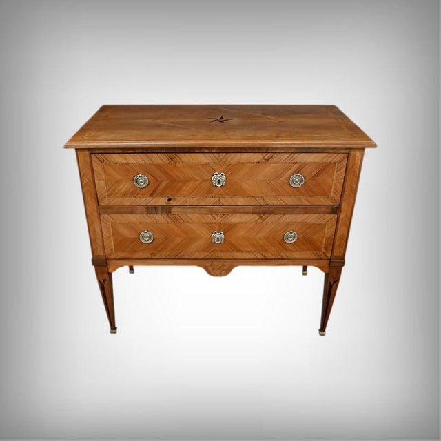 Louis XVI Style Marquetry Commode, 1900s For Sale - Image 18 of 18