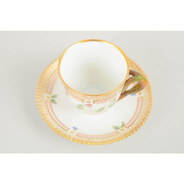 Royal copenhagen flora danica demitasse cup with saucer, 1960s elegant demitasse cup with matching saucer from the iconic...
