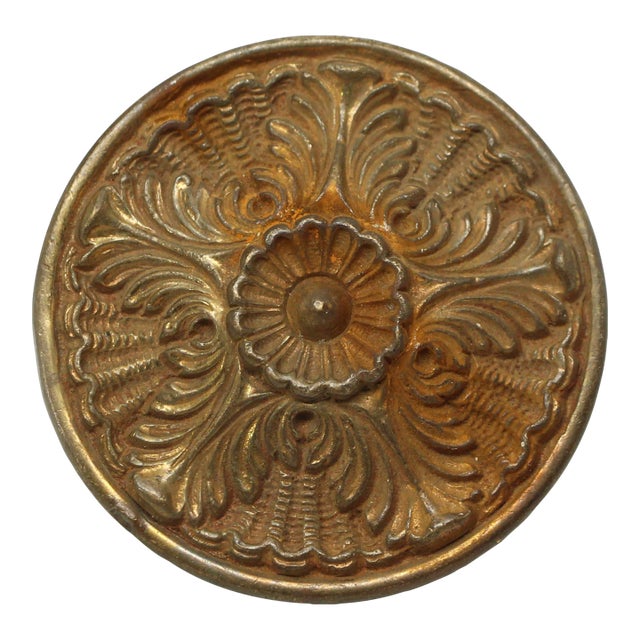 Antique Flat Spherical Drawer Pull For Sale