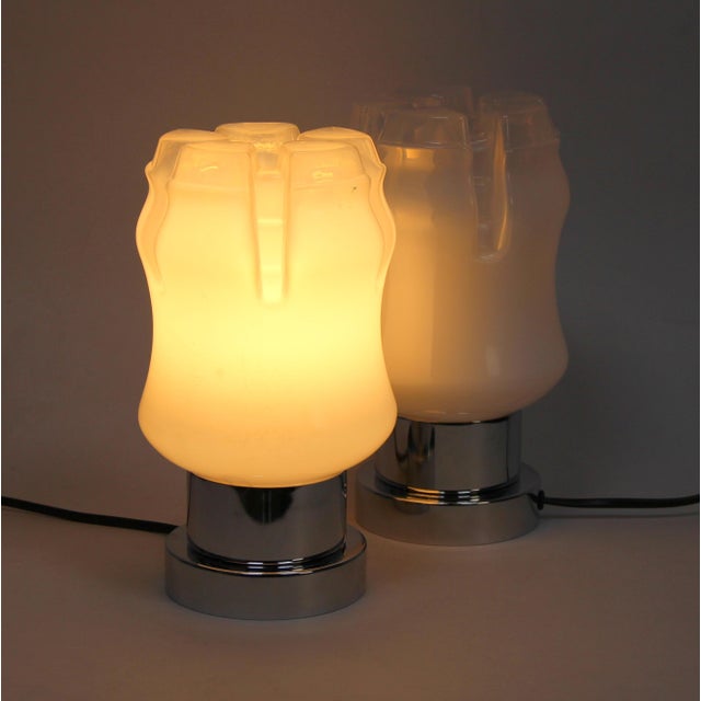 1960s Murano Glass Table Lamps, 1960s, Set of 2 For Sale - Image 5 of 7