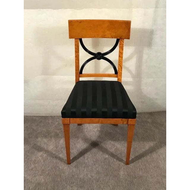 Biedermeier Birchwood Veneer Chairs, 1820s, Set of 3 For Sale - Image 3 of 8