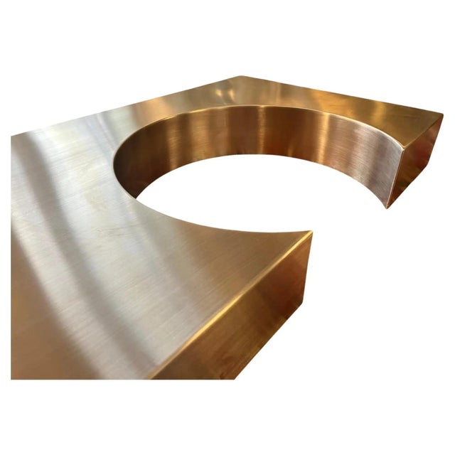 Vintage Italian Diapason Desk in Brushed Stainless Steel by Marzio Cecchi for Studio Most For Sale - Image 10 of 11