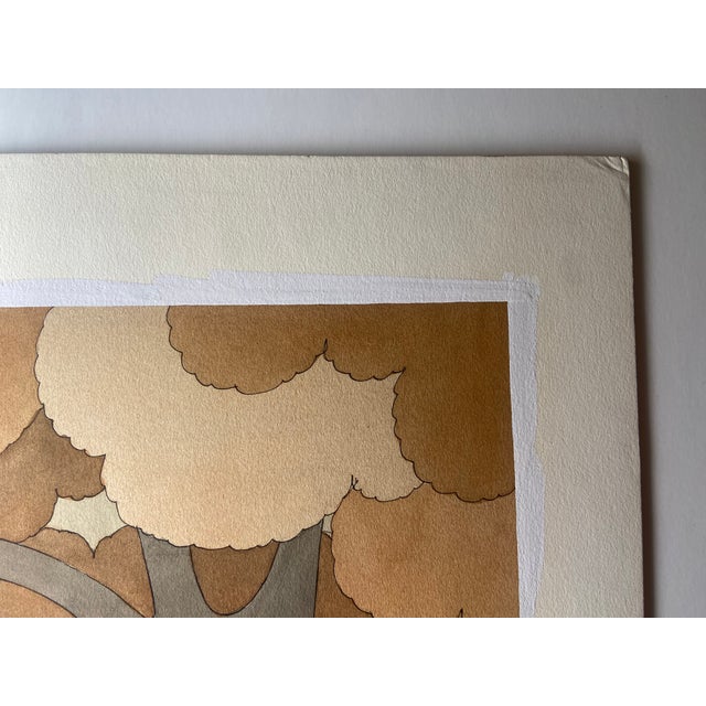 Original Published Diners Club Magazine Artwork Painting by Francis Wilford Smith "Smilby" Rare For Sale In Los Angeles - Image 6 of 9