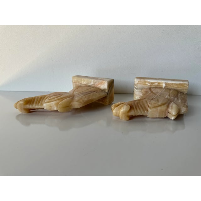 Vintage Carved Marble Horse Head Bookends - A Pair/ Sold For Sale - Image 10 of 11