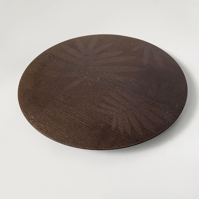 Italian Modern Rotating Plate in Wood, 1990s For Sale - Image 10 of 10