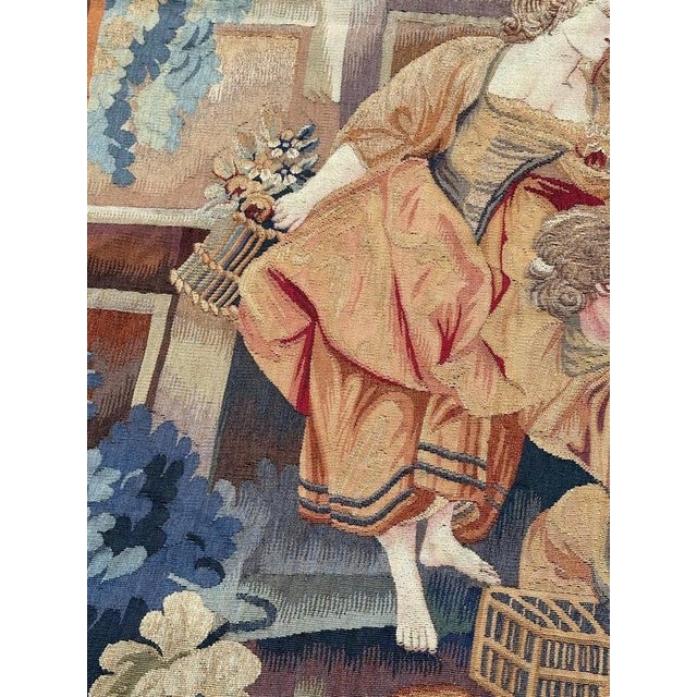 Vintage French Aubusson Tapestry, 1940s For Sale - Image 18 of 18