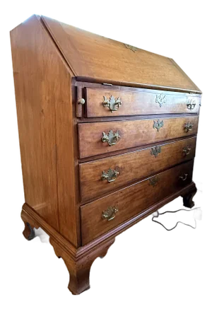 Antique Chippendale Slant Front Secretary Desk