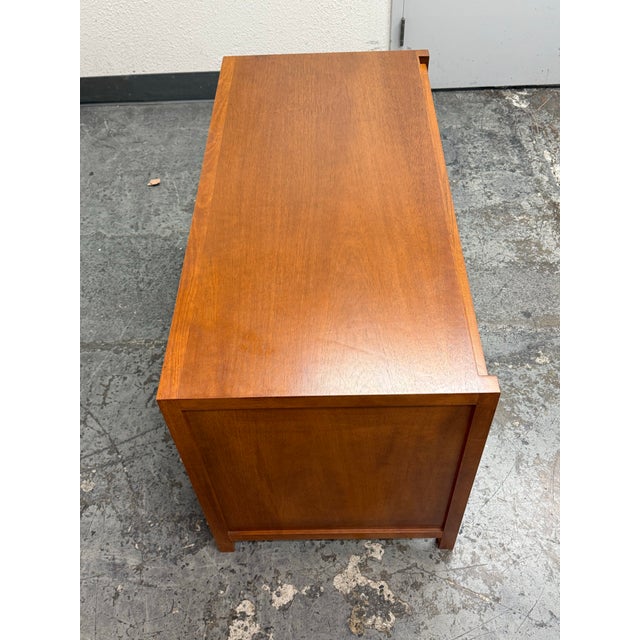 Brown Bespoke Mid-Century Modern Fold Down Desk For Sale - Image 8 of 12