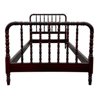 Vintage Kindel Newport Mahogany Twin Size Jenny Lind Bed For Sale