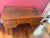 Wood Antique Walnut Leather Top French Writing Desk For Sale - Image 7 of 7