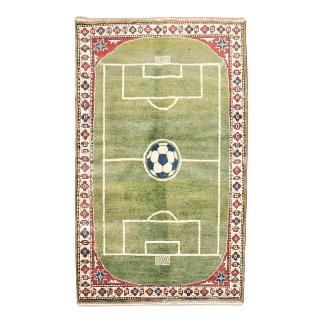 21st Century Soccer Stadium Pattern Rug - 2'7" x 4' For Sale