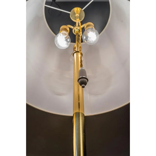 Metal Large Brass Floor Lamps Helios Mod. 2035 by J. T. Kalmar 1960s, Set of 2 For Sale - Image 7 of 16