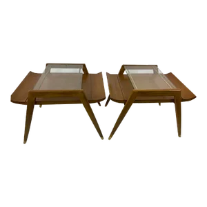 Mid 20th Century Modernist End Tables in the Manner of Ico Parisi - A Pair