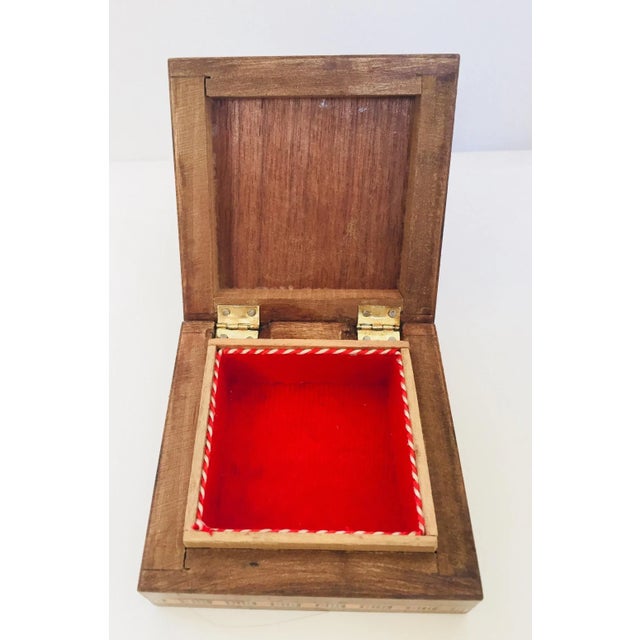 1960s Middle Eastern Inlaid Marquetry Mosaic Box For Sale - Image 5 of 11
