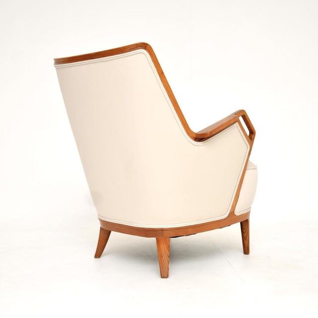 1960s Vintage Swedish Elm Armchair, 1960s For Sale - Image 5 of 12