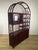 Maroon Vintage Italian Burgundy Bamboo Wicker Bar Cabinet and Stools, 1970s, Set of 5 For Sale - Image 8 of 9