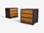 Modern Modern, Nightstands or Bedside Tables, Stained Wood, Brass, Usa, 21st C. For Sale - Image 3 of 9