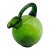 1960s Mid-Century Modern Hand-Blown Green Glass Globe Cruet Set With Stopper For Sale