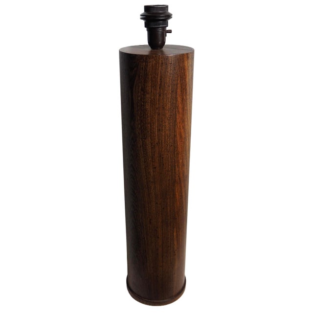 Large Mid-Century Modern Scandinavian Tropical Hardwood Table Lamp, 1960s For Sale - Image 4 of 11