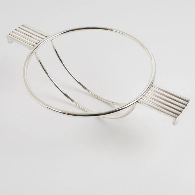 Riedel Mesa Italy Silver Plate and Crystal Caviar Bowl Dish Server For Sale - Image 10 of 13