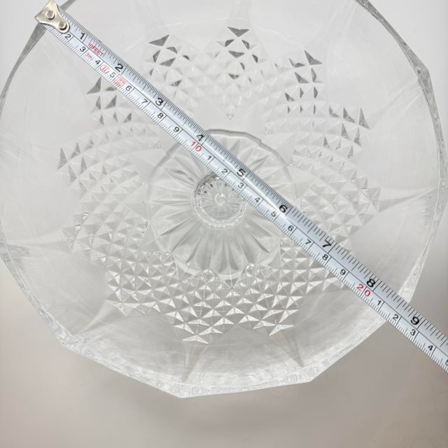 1970s Vintage Cristal d'Arques Longchamp Crystal Footed Bowl Compote Pedestal Dish For Sale - Image 5 of 12