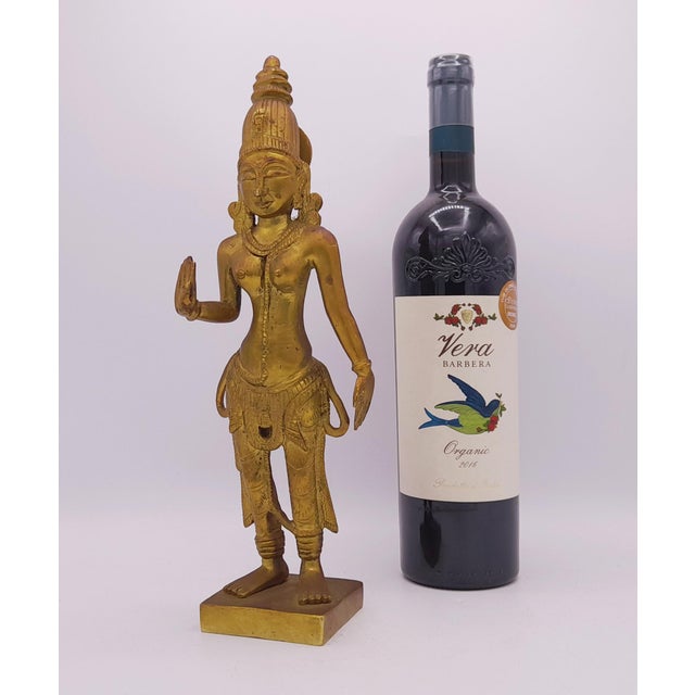 Bronze Statue of Hindu Goddess, 1960s For Sale - Image 15 of 18