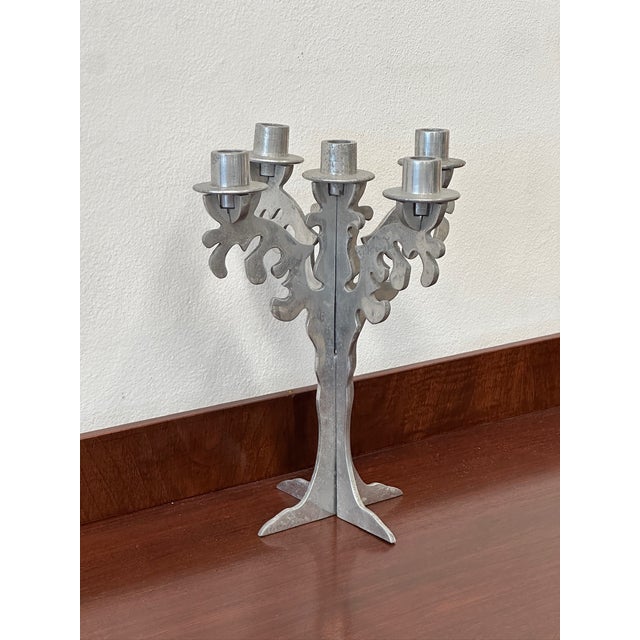 Vintage Brutalist Style Eccentric Candleholder, 1970s For Sale - Image 6 of 7