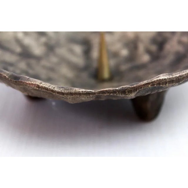 Gold Vintage Brutalist Candleholder, 1950s For Sale - Image 8 of 11