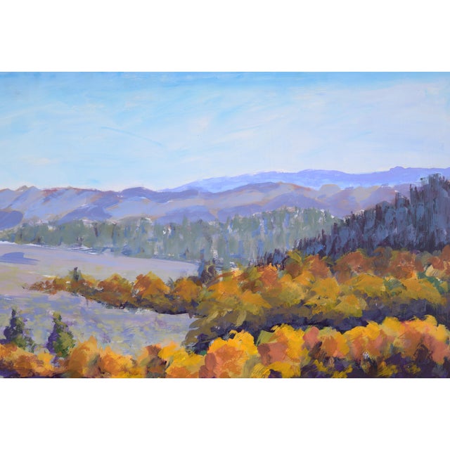River on the Autumn Plains - Acrylic on Board With Double-Sided Art by Nick White For Sale - Image 4 of 6