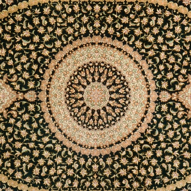 Middle Eastern Ghom Rug in Silk For Sale - Image 4 of 5