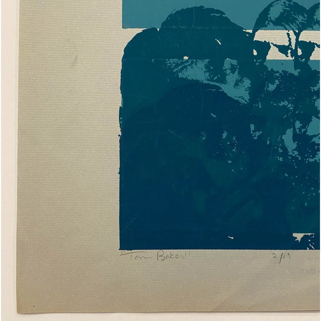 Tony Bradley (North Carolina, 20th century) "Tom Baker," 1970, screenprint; pencil signed, titled and numbered 2 of 11.