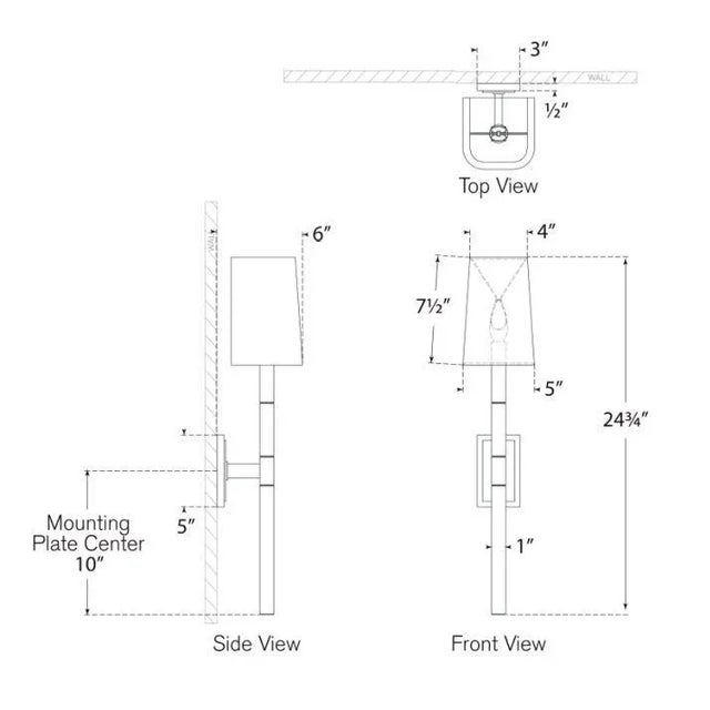 Modern Chapman & Myers for Visual Comfort Signature Reagan Medium Tail Sconce in Polished Nickel & Crystal with Linen Shade For Sale - Image 3 of 3