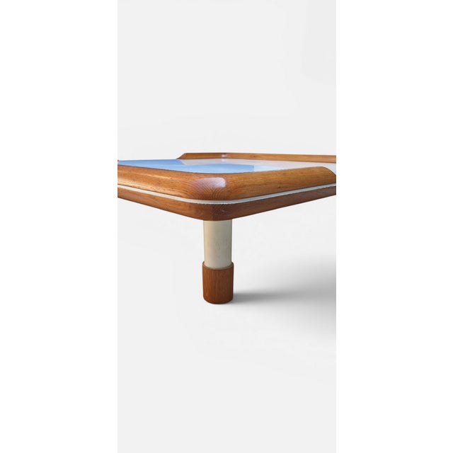 Mid-Century Modern Large Oak and Laminate Coffee Table, Italy, 1970s For Sale - Image 3 of 9