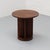 Round Dutch Art Deco side table dating from around the 1930s, executed in dark-stained wood with a warm reddish-brown...